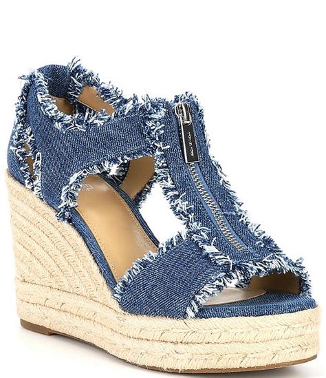 michael michael kors berkley wedge|Michael Kors berkley denim sandals.